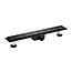 Aloni Complete douchegoot 80 cm RVS zwart