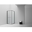 Douchecabine Inslide 90 x 90 cm met inwaarts openende schuifdeur, helder glas met gunmetal profiel