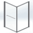 Inslide Douchecabine 90×90 cm – Inwaarts Openende Schuifdeur – Geborsteld Koper – Helder Glas