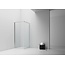 Douchecabine Inslide 90 x 90 cm met inwaarts openende schuifdeur, helder glas met chroom profiel