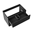 Aloni Hayat badkamermeubel 80 cm mat zwart met wastafel