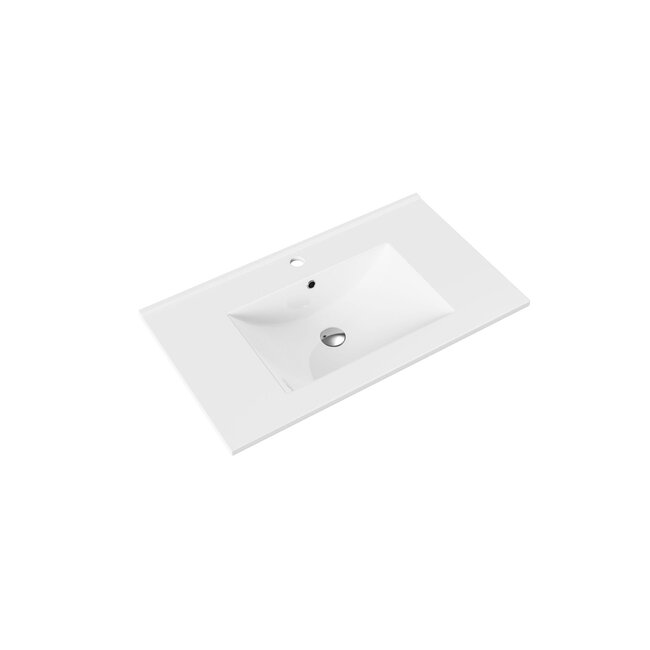 Aloni Hayat badkamermeubel 80 cm mat zwart met wastafel