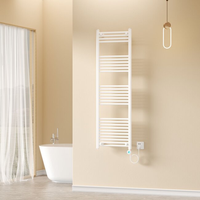 Elektrische Handdoek radiator Smart WiFi - 900W - 1600x500 mm - Glanzend Wit