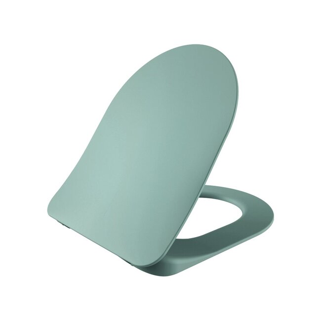 Randloos Hangtoilet met Toiletzitting – Mat Nijl Groen – Soft-Close & Quick-Release