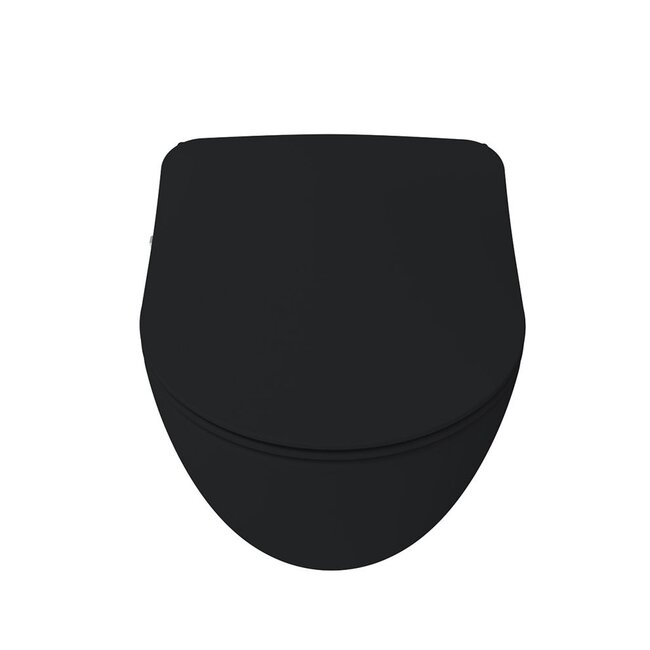 Randloos Hangtoilet met Bidetfunctie en Toiletzitting – Mat Zwart – Soft-Close & Quick-Release