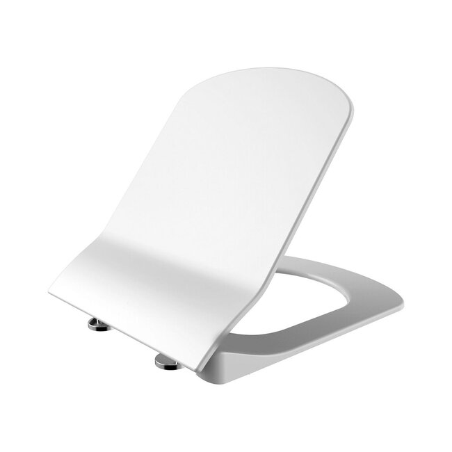 Randloos Hangtoilet met Verborgen Bevestiging en Toiletzitting – Glans Wit – Soft-Close & Quick-Release
