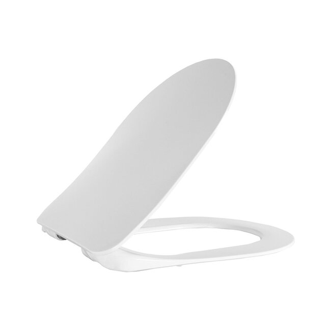 Randloos Hangtoilet met Bidetfunctie voor Koud Water en Toiletzitting – Glans Wit – Soft-Close & Quick-Release