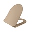 Randloos Hangtoilet met Verborgen Bevestiging en Toiletzitting – Mat Cappuccino – Soft-Close & Quick-Release