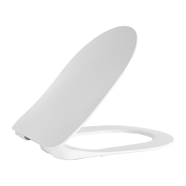 Randloos Hangtoilet met Verborgen Bevestiging en Toiletzitting – Mat Wit – Soft-Close & Quick-Release