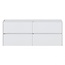 Fabriecio Liverpool badkamermeubel 120 cm hoogglans wit met witte wastafel en kraangat