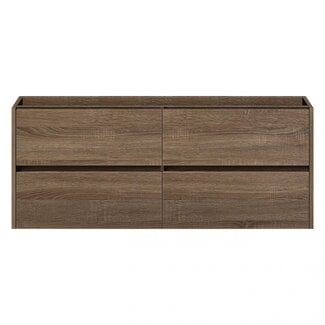 Fabriecio Liverpool badkamermeubel 120 cm hout met witte wastafel en kraangat
