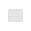 Fabriecio Liverpool badkamermeubel 60 cm hoogglans wit met witte wastafel en kraangat