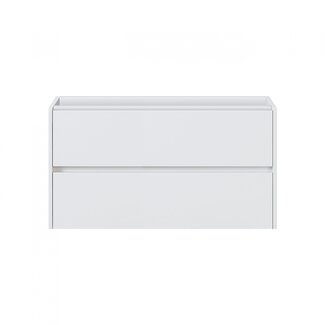Fabriecio Liverpool badkamermeubel 80 cm hoogglans wit met witte wastafel zonder kraangat