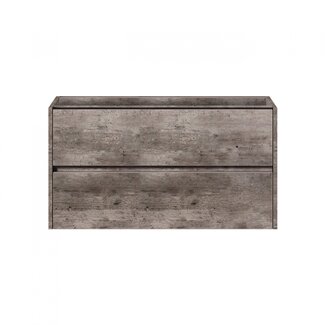 Fabriecio Liverpool badkamermeubel 80 cm steen met witte wastafel zonder kraangat