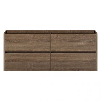 Fabriecio Liverpool badkamermeubel 120 cm hout met witte wastafel zonder kraangat
