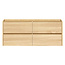 Fabriecio Liverpool badkamermeubel 120 cm natural oak met witte wastafel zonder kraangat