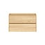 Fabriecio Liverpool badkamermeubel 80 cm natural oak met mat witte wastafel en kraangat