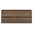 Fabriecio Liverpool badkamermeubel 120 cm hout met mat witte wastafel en kraangat
