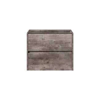 Fabriecio Liverpool badkamermeubel 60 cm steen met mat witte wastafel en kraangat