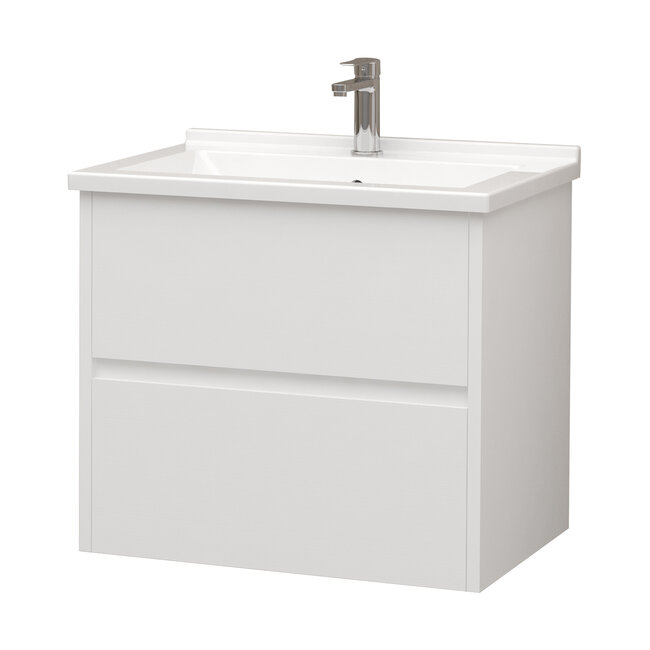 Aloni Hayat badkamermeubel 60 cm glans wit met wastafel