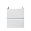 Aloni Sally XL badkamermeubel 60 cm hoogglans wit met witte wastafel
