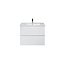 Aloni Sally XL badkamermeubel 80 cm mat wit met witte wastafel