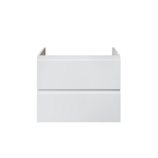 Aloni Sally XL badkamermeubel 80 cm hoogglans wit met witte wastafel
