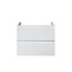 Aloni Sally XL badkamermeubel 80 cm hoogglans wit met witte wastafel