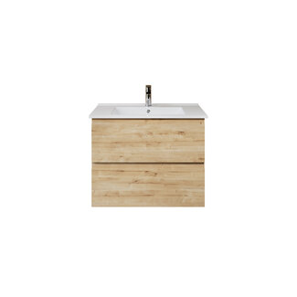 Aloni Sally XL badkamermeubel 80 cm safir met witte wastafel