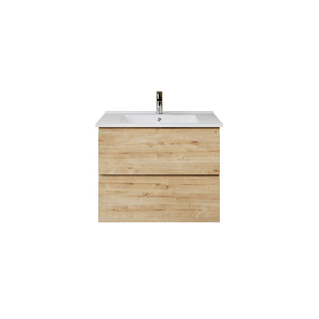 Aloni Sally XL badkamermeubel 80 cm safir met witte wastafel
