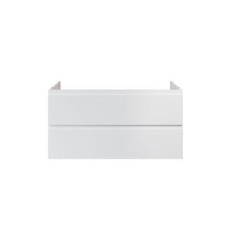 Aloni Sally XL badkamermeubel 120 cm mat wit met dubbele witte wastafel