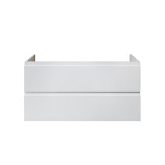 Aloni Sally XL badkamermeubel 120 cm hoogglans wit met dubbele witte wastafel