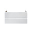 Aloni Sally XL badkamermeubel 120 cm hoogglans wit met dubbele witte wastafel
