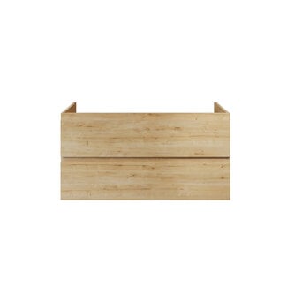 Aloni Sally XL badkamermeubel 120 cm safir met dubbele witte wastafel
