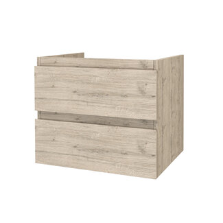 Aloni Sally badkamermeubel 60 cm licht hout met witte wastafel