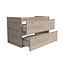 Aloni Sally badkamermeubel 80 cm licht hout met witte wastafel