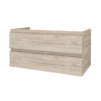 Aloni Sally badkamermeubel 100 cm licht hout met witte wastafel