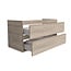 Aloni Sally badkamermeubel 100 cm licht hout met witte wastafel