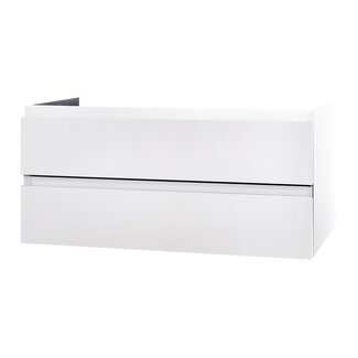 Aloni Sally badkamermeubel 120 cm mat wit met dubbele witte wastafel