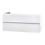 Aloni Sally badkamermeubel 120 cm hoogglans wit met dubbele witte wastafel