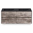 Fabriecio Liverpool badkamermeubel 120 cm steen met mat zwarte wastafel zonder kraangat