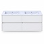 Fabriecio Liverpool badkamermeubel 120 cm hoogglans wit met witte wastafel zonder kraangat