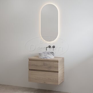 Best Design Lavita badkamermeubel 100 cm frosted brown met meubelblad voor waskom