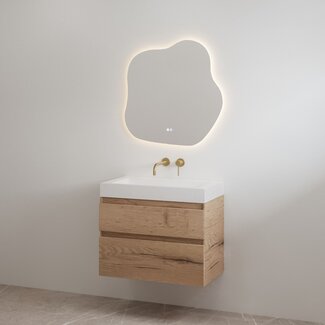 Best Design Borvani badkamermeubel 70 cm halifax met glanswitte wastafel