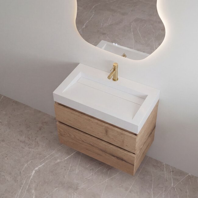Best Design Borvani badkamermeubel 100 cm halifax met glanswitte wastafel