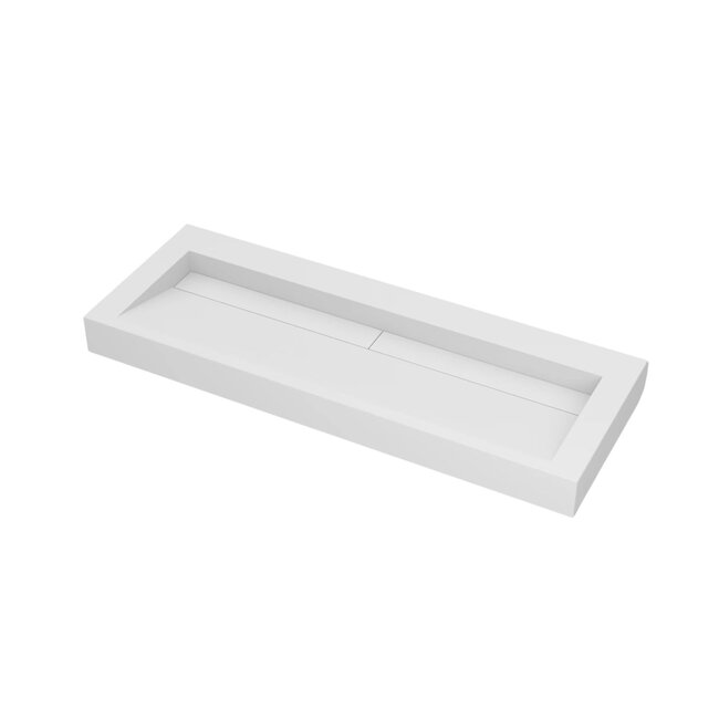 Best Design Borvani badkamermeubel 120 cm halifax met dubbele glanswitte wastafel