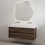 Best Design Borvani badkamermeubel 120 cm espresso brown met dubbele glanswitte wastafel