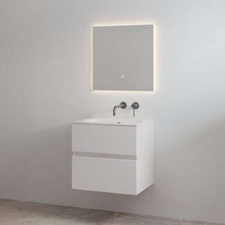 Best Design Splash badkamermeubel 60 cm glans wit met glanswitte wastafel zonder kraangat