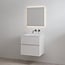 Best Design Splash badkamermeubel 60 cm glans wit met glanswitte wastafel zonder kraangat