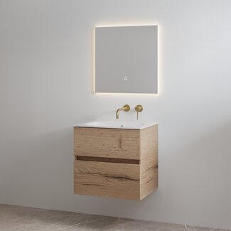 Best Design Splash badkamermeubel 60 cm halifax met glanswitte wastafel zonder kraangat